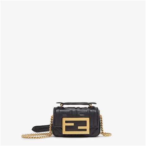 fendi nappa mini be baguette|FENDI Nappa Mini Be Baguette Shoulder Bag Black.